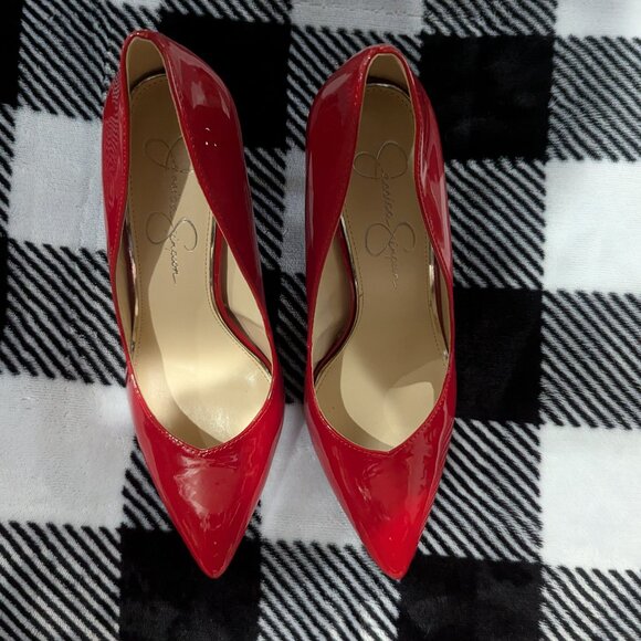 Jessica Simpson Red Patent Stiletto Heels in 8 1/2M / 39 - Picture 1 of 2